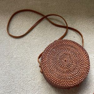 Straw crossbody purse